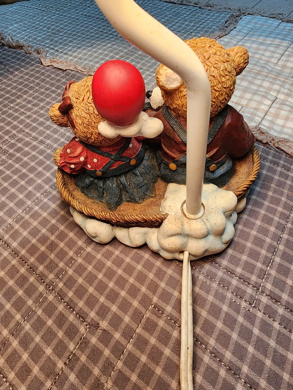 Bear Figurine Table Lamp in Beige and Brown